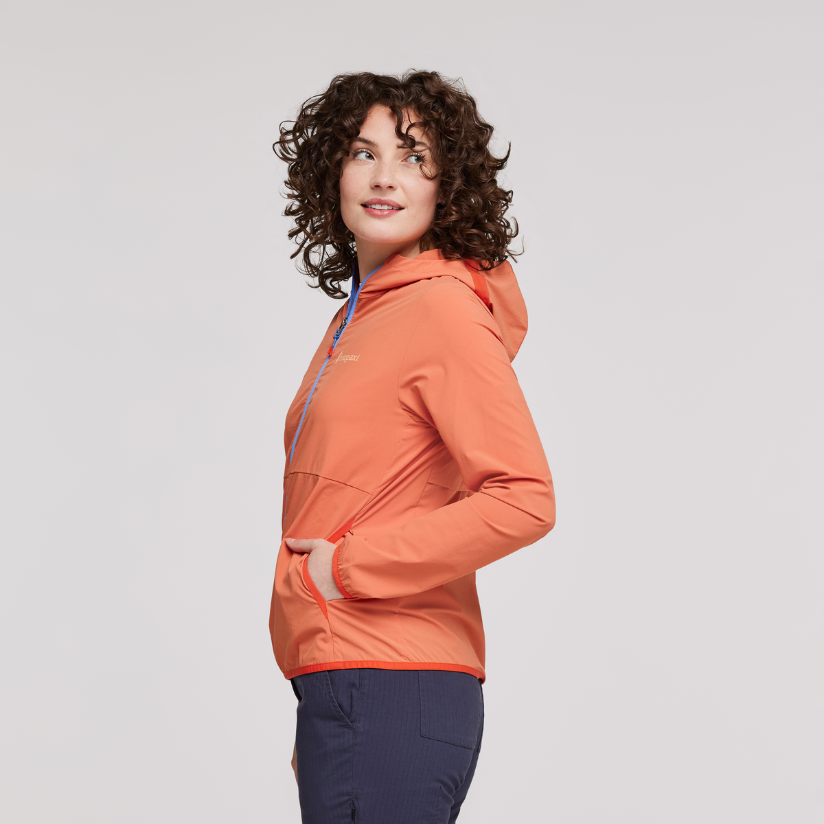 Vuelta Performance Windbreaker Jacket - Women's, Nectar, Model Courtney