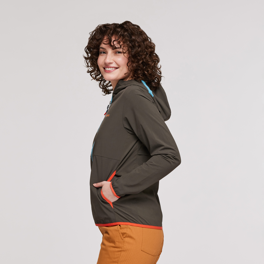 Vuelta Performance Windbreaker Jacket - Women's, Iron, Model Courtney